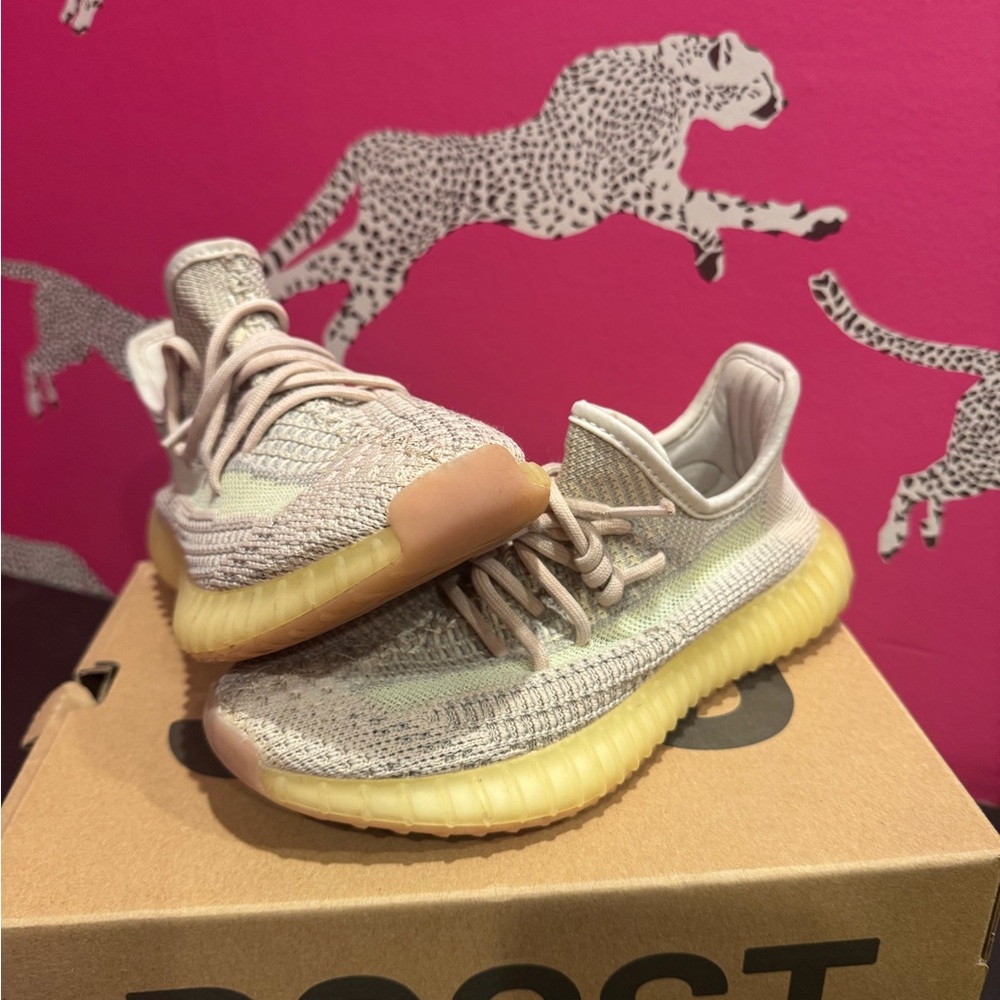 Yeezy Kids Sneakers in Cream and Yellow